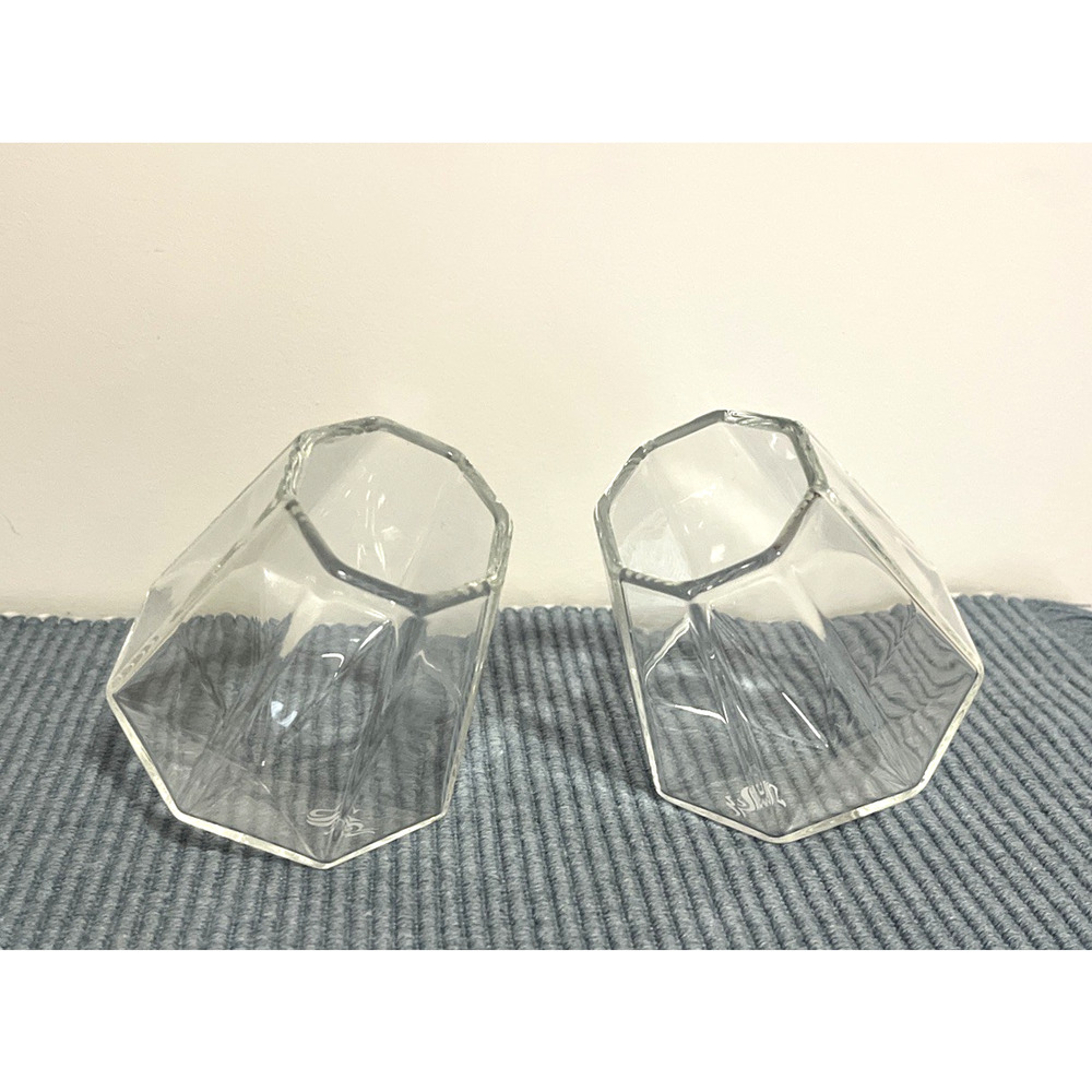 DRAGON GLASSWARE Diamond Pair Whiskey Glasses Cocktail 2 Pack 300ML